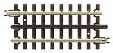 O SCALE 4 1/2'' STRAIGHT Item# 6051 Premium Nickel Silver Track (Brown Ties)
The scale-sized plastic brown track ties have a wood grain, the tie-plates have spikes, and the rail joiners have the bolt detail of real track.
To add to the realism, the center rail is blackened.